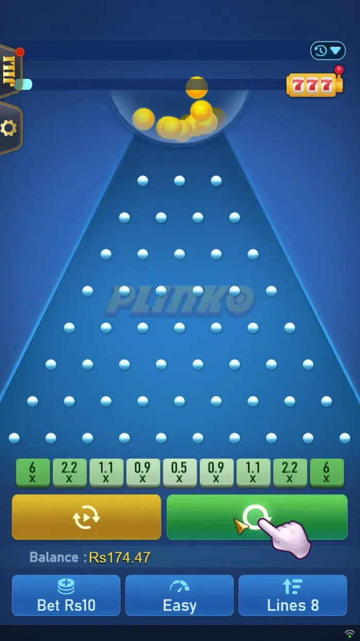 Plinko interface