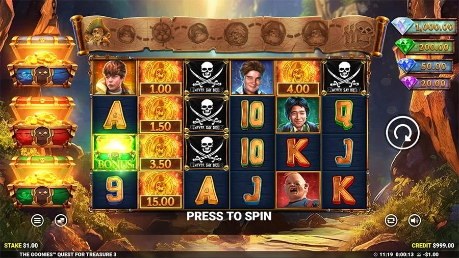 The Goonies Quest for Treasure 3 base game